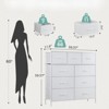 Fontoi Dressers, Tall Dresser with Wood Top, Storage Tower for Bedroom Entryway Hallway, White, 11.8"*39.37"*39.37" - 2 of 4