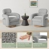 WestinTrends Alexandria Mid-Century Modern Faux Shearling Swivel Barrel Accent Chair - 4 of 4