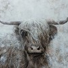 Framed Mountain Bull Canvas Wall Art – 20.5" Square Rustic Farmhouse Animal Print by Melrose - 3 of 3