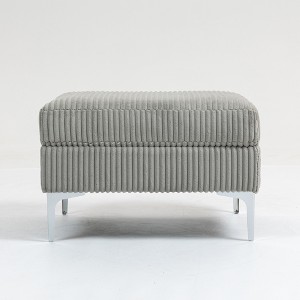 Modular Sectional Sofa Square Ottoman Module,Storage Ottoman Footrest,Gray - 1 of 1