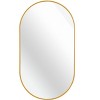 Gold 20 x 28 Inch Metal Oval  Mirror - 3 of 4
