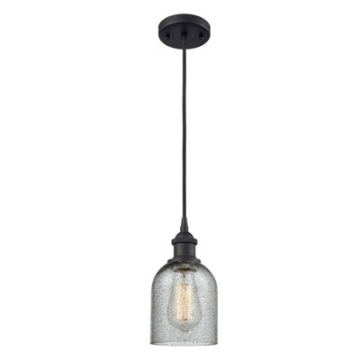 Caledonia - 1 Light Cord Hung Mini Pendant In Industrial Style-10 Inches Tall and 5 Inches Wide