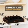 SpaceAid Bamboo Lid Organize with 5 Adjustable Dividers for Cabinets, Includes Blank  Labels (black) - 3 of 4