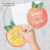 Big Dot of Happiness Sweet as a Peach - Shaped Thank You Cards - Fruit Themed Baby Shower or Birthday Party Thank You Note Cards with Envelopes 12 Ct - 2 of 4