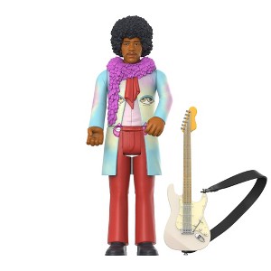 Super 7 ReAction Jimi Hendrix Blacklight - Are You Experienced 3.75" Action Figure - 1 of 4