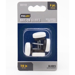 Projex - Nail-On - Nylon - Chair Glide - White - 7/8 in. - 4 Pack - 1 of 1