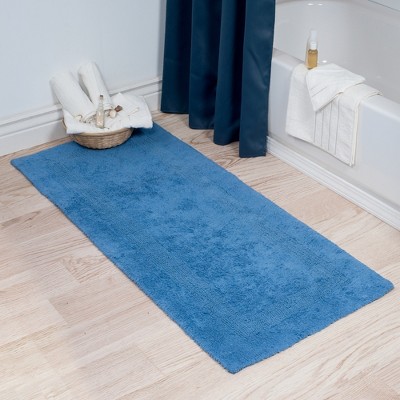 Piccocasa Absorbent Soft Long Washable Non-slip Memory Foam Bath Tub Mat  Floor Runner Rug Blue 24 X 63 : Target