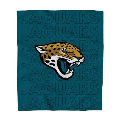  NFL Jacksonville Jaguars Echo Team Wordmark Plush Blanket 