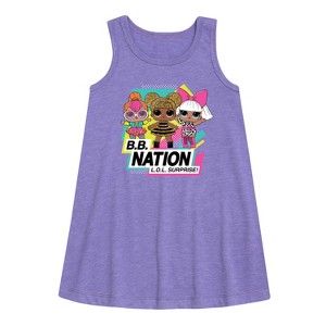 Girls' - LOL Surprise! - B.B. Nation Graphic Sleeveless Aline Dress - 1 of 2