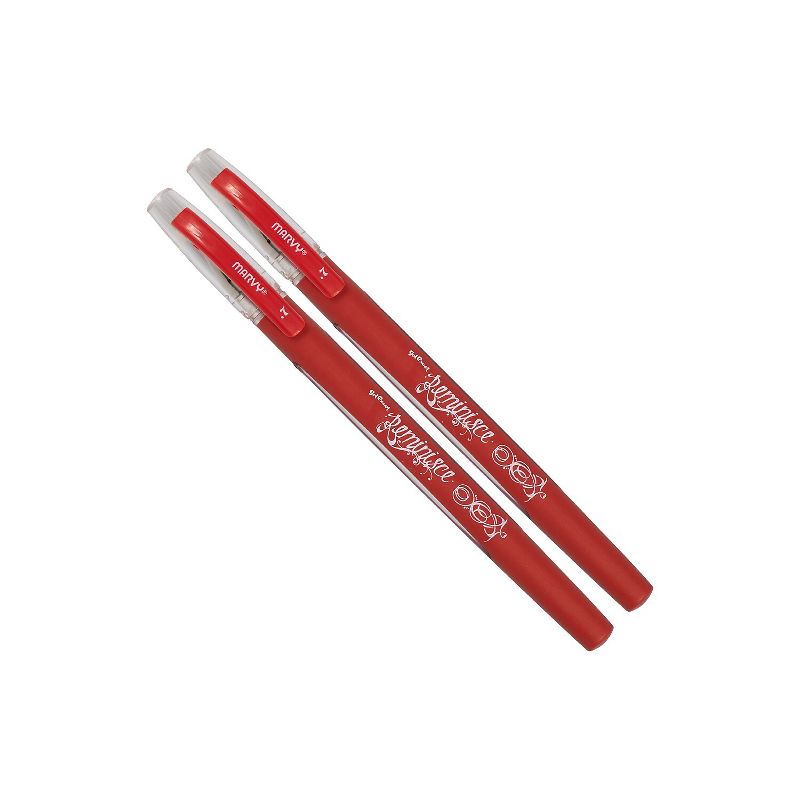 JAM Paper Gel Pens 0.7 mm Red 2/Pack 6534968A, 1 of 6