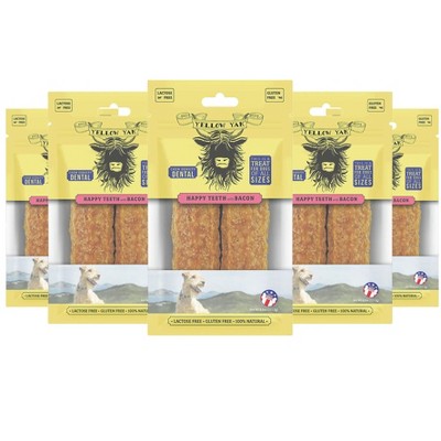 Yellow Yak Happy Teeth with Bacon Dog Dental Chew - Case of 5/4 oz