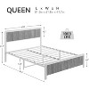 Full Size Bed Frames with Headboard, 14 Inch Classic Wood and Metal Platform Bed Frame Mattress Foundation, Under Bed Storage, Easy Assembly, Grey - 2 of 4