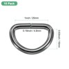 Unique Bargains Durable Multipurpose Iron Non-Welded Dee Rings Metal Buckle for Purse 10 Pcs - 3 of 4