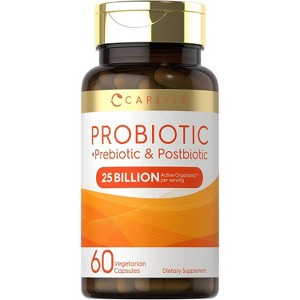 Carlyle Probiotic, Prebiotic & Postbiotic | 25 Billion CFU | 60 Capsules - 1 of 2