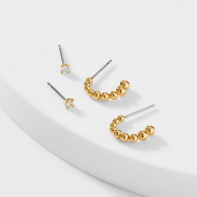 AJOA DOLLY DOT C HOOP EARRING SET