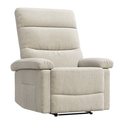 Ergonomic Manual Recliner Chair for Adults - Single Comfort Sofa with Side Pockets, Perfect for Relaxing in Nursery, Living Room & Bedroom