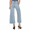 Women's Ladies' High Rise Crop Wide Fray Hem Jeans - RISEN - 2 of 3