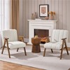Yaheetech Mid Century Accent Armchair with V-Shaped Solid Wood Legs - 2 of 4