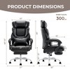 Ora Maison PU Leather 300lbs Reclining Office Chair with Footrest - 3 of 4