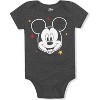 Disney Baby Boy's Mickey Mouse 5 Piece Bodysuit, Graphic Printed Baby Creepers Set - Blue, Gray, White, Red / Size 3M - 4 of 4