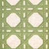 Edie@Home 20"x20" Rattan Geometric Square Throw Pillow Green/Cream: Indoor Decorative Cushion, Woven Polyester-Linen Blend, Hidden Zipper - 4 of 4