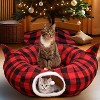Cat Tunnel Christmas Tree Skirt, Cat Beds for Indoor Cats with Hanging Ball, for Felines and Small - 2 of 4