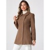 INSPIRE CHIC Women's Christmas Peter Pan Collar Double Breasted Long Trench Winter Pea Coat - 2 of 4