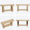 Solid Wood Console Table - Rustic Log Color Frame Design for Entryway & Living Room - 4 of 4