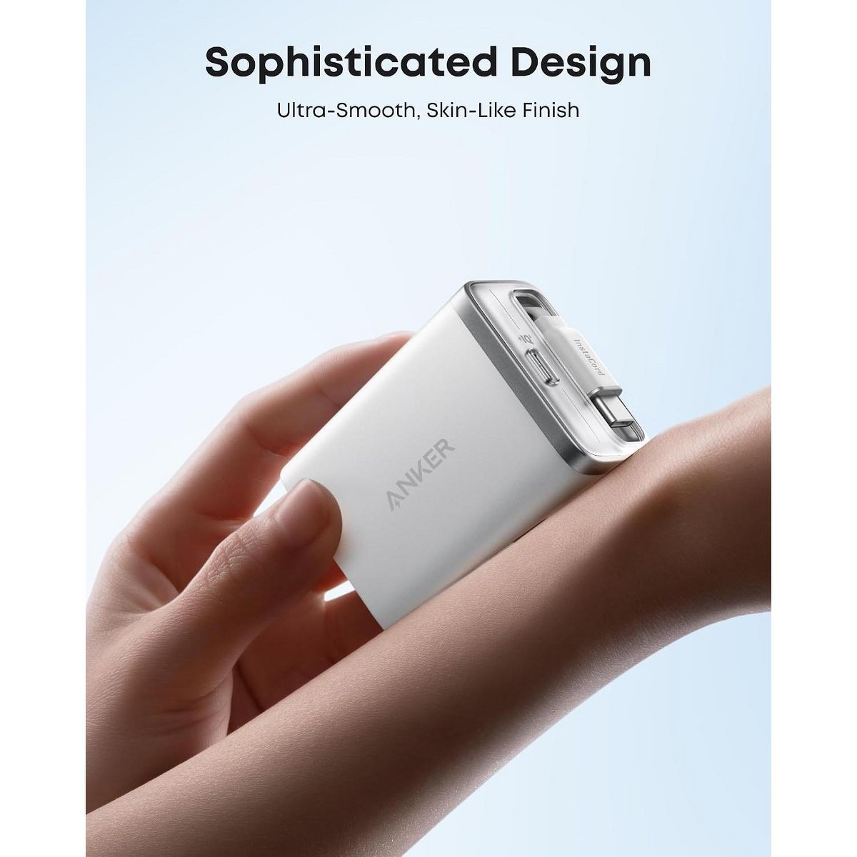 Anker Nano Retractable USB C Charger, Compact 35W 2-Port with Built-in InstaCord Retractable Cable, for iPhone 17/16/15, iPad (White, Non-Battery) - thumbnail 6