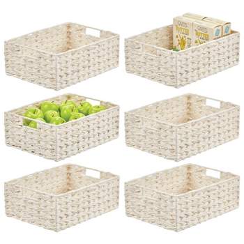 mDesign Woven Ombre Pantry Bin Basket, 6 Pack