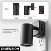 DORESshop  2-pack 4 in. Plug-in Dimmable Rotatable Cylinder Night Lights with Light Sensor, Warm White, Black Housing - 3 of 4