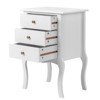 Karl Home 3-Drawer White MDF (Medium-Density Fiberboard) 18.9in. W Nightstands - 4 of 4