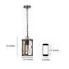 LNC Martin Modern Farmhouse Cylinder Pendant  Lights, Brown and Brushed Black,5.5in/12in - 4 of 4