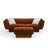 MINIMORE Modern Style 88.2''W Charlotte 3Seater Chesterfield Sofa with Ottoman Set - 4 of 4