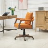 Computer Chair Office Chair, Adjustable Swivel Chair Fabric Seat, Boucle Accent Chairs with Arms, Sitting Oversized Chair for Living Room-The Pop Home - 3 of 4