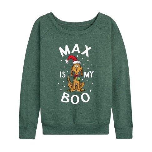 Women's - Dr. Seuss - The Grinch Max Is My Boo Lightweight French Terry Slouchy - image 1 of 4