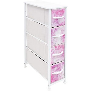 Sorbus 4 Drawers Narrow Dresser - with Steel Frame, Wood Top & Easy Pull Fabric Bins for Small Spaces, Closets, Bedroom, Bathroom & Laundry - 1 of 4