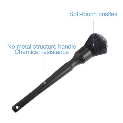 Unique Bargains Car Detailing Brush Set Detailing Cleaning Kit Black 9.