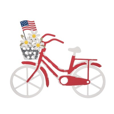 Transpac Wood Bike Patriotic Wall Decor Home Decorations Spring