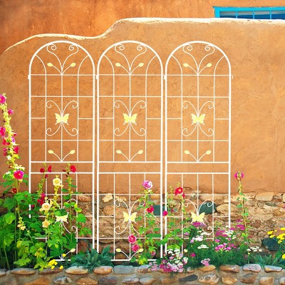 2 Pack Metal Garden Trellis, 86" X 40" Garden Trellis Modern For Climbing Plants Flower Support, Garden Trellis Climbing Plants-Cuddlewood