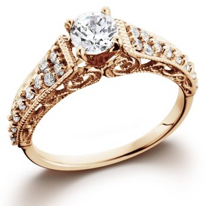 Pompeii3 1/2ct Vintage Diamond Engagement Ring 14K Rose Gold - 1 of 3