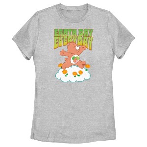 Women's Care Bears Earth Day Everyday Forest Friend Bear T-Shirt - 1 of 4