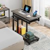 Tribesigns Mobile Portable Desk, Height Adjustable Laptop Table with Wheels - 3 of 4