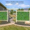 Tangkula 4PCS Expandable Fence Privacy Screen Decorative Faux Ivy Panel w/ Purple Flowers - 2 of 4