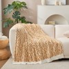 Snuggle Sac Fuzzy Plush Reversible Knit Blanket,Cozy Lightweight Throw,Space Dye Design,Orange - 4 of 4