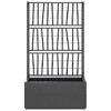 vidaXL Garden Planter Dark Grey Polypropylene Medium Decorative Inlays - 3 of 4