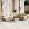 vidaXL Garden Sofa Set Beige, Cream White - 2 of 4