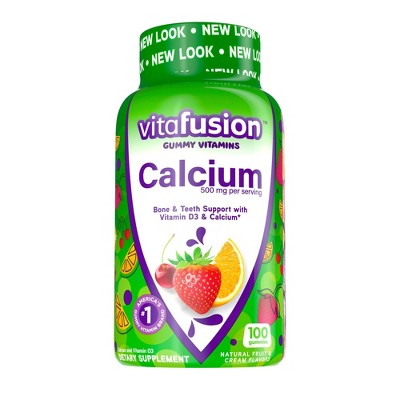 VitaFusion Calcium Dietary Supplement Adult Gummies - Fruit & Cream - 100ct