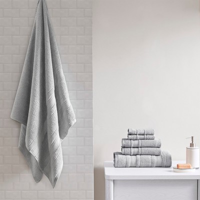 100% Cotton Solid Color Double Stitched Bath Towel Set, Anti-Microbial Certified Super Absorbent Quick Dry Bath Towel