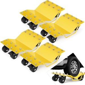 Heavy-Duty Car Dolly Set - 8000 LBS Capacity Wheel Dollies with Security Lock (2 or 4-Piece) - 1 of 4